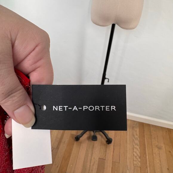 NWT ROTATE Birger Christensen Sequins Long Sleeve Mini Dress Red Cocktail Size 4 - Picture 11 of 16